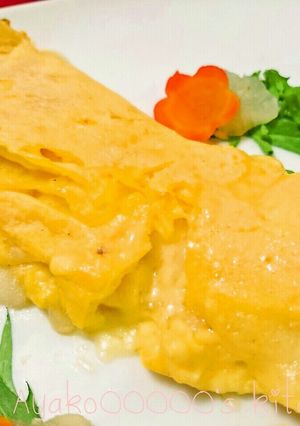お餅消費♪とろ～り餅チーズオムレツ-レシピのメイン写真