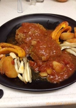 煮込みふわふわハンバーグ-レシピのメイン写真