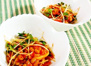 キムチとかいわれ大根の納豆あえ♪-レシピのメイン写真