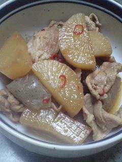 大根、蒟蒻、豚肉の煮物。-レシピのメイン写真
