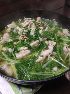 豚バラと水菜の簡単鍋-レシピのメイン写真