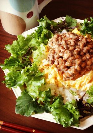 簡単！納豆プレート✧.｡.:*-レシピのメイン写真