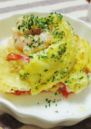 水切りヨーグルトでエビと白葱のグラタン-レシピのメイン写真