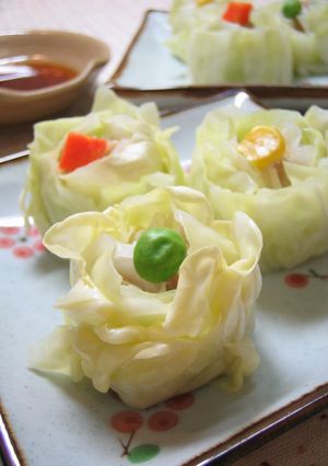 お花のようなキャベツシュウマイ-レシピのメイン写真