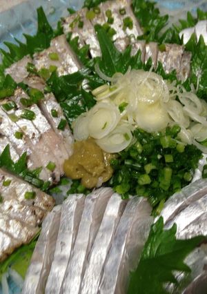 絶品☆太刀魚のお刺身♪ 2種盛り-レシピのメイン写真