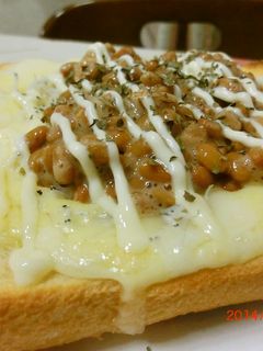 納豆トースト-レシピのメイン写真