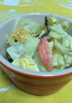 茹でキャベツのサラダ-レシピのメイン写真