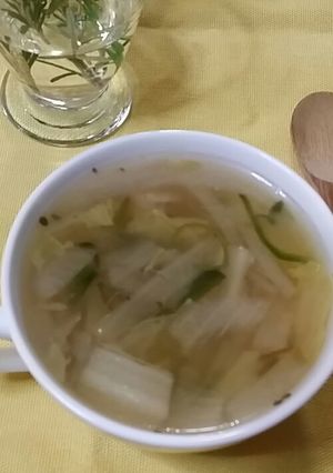 ☆超かんたん☆めかぶ入り野菜スープ-レシピのメイン写真