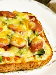 忙しい朝のお助け!トースターdeピザパン-レシピのメイン写真