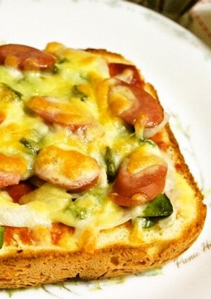 忙しい朝のお助け！トースターdeピザパン-レシピのメイン写真