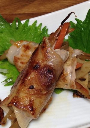 リメイク簡単キンピラ豚肉巻き-レシピのメイン写真