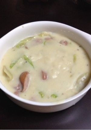 一人分☆レタスとウインナーのシチュー-レシピのメイン写真