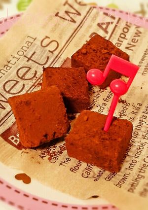 材料2つ☆節約ヘルシーヨーグルト生チョコ-レシピのメイン写真