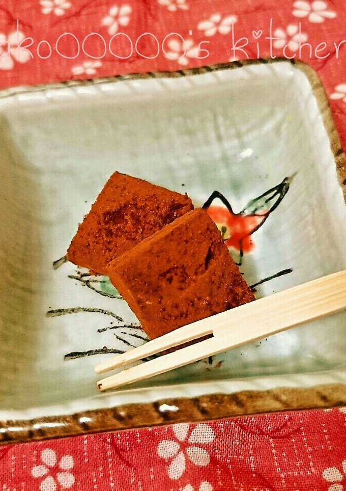とろける食感♪こしあんで和風生チョコ♪-レシピのメイン写真