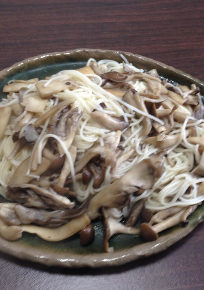 3種類のきのこソティーうーめん-レシピのメイン写真