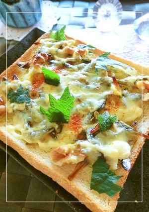 残り福✿おせちリメイク⋆ごまめトースト-レシピのメイン写真