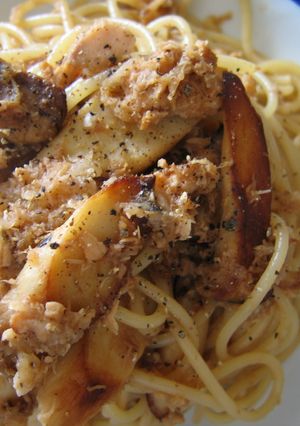 さけ缶とエリンギのパスタ-レシピのメイン写真