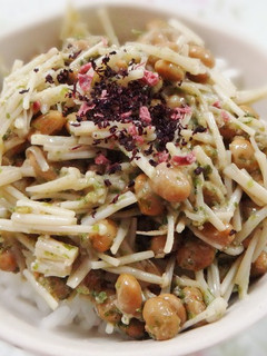 菌活・・・是非朝食にエノキ納豆-レシピのメイン写真