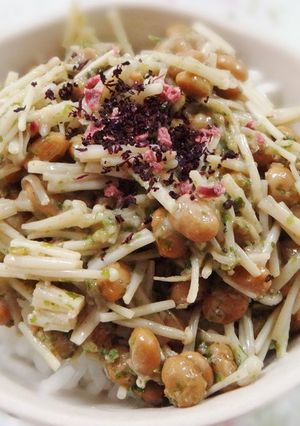 菌活・・・是非朝食にエノキ納豆-レシピのメイン写真