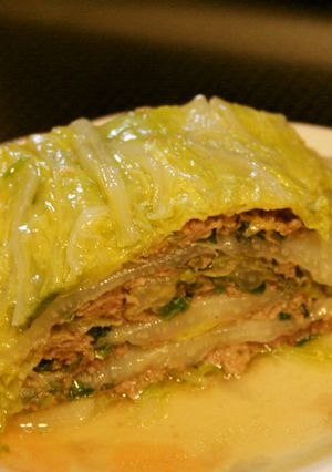 餃子風白菜の重ね蒸し(*^^*)-レシピのメイン写真