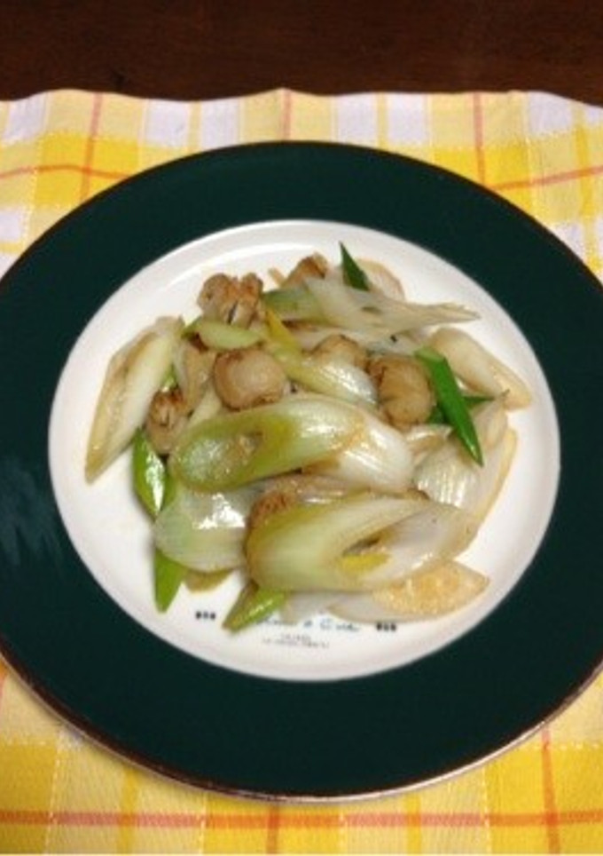 冬野菜♪長ネギとベビーホタテのバター炒め-レシピのメイン写真