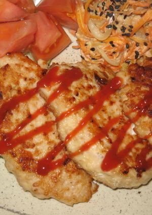 簡単＊鶏ひき肉のつくねバーグ-レシピのメイン写真