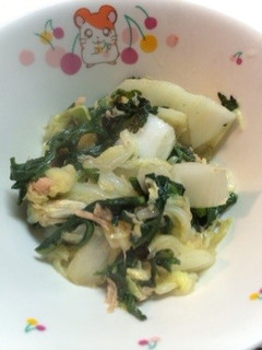 白菜と春菊の炒め物-レシピのメイン写真