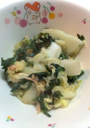 白菜と春菊の炒め物-レシピのメイン写真