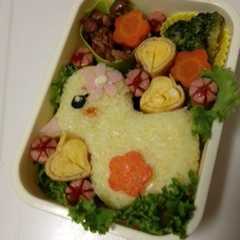 รูปของ 簡単！ひよこキャラ弁♪