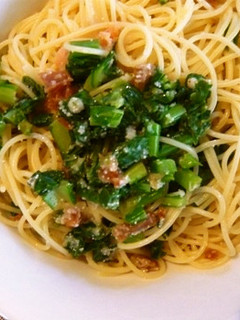 青菜と梅干しのパスタ-レシピのメイン写真