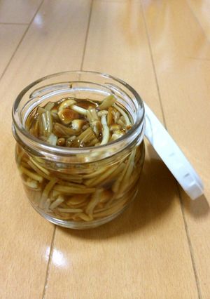 お手製ナメタケ♪調味液加熱はレンチンで！-レシピのメイン写真