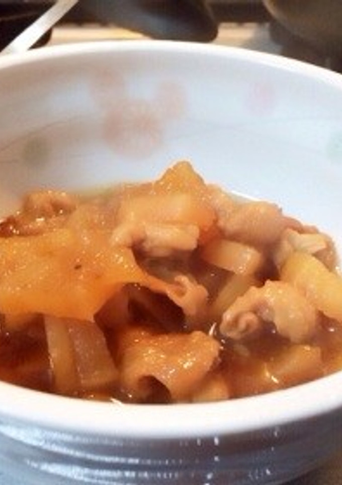 鶏皮と大根の甘辛煮-レシピのメイン写真