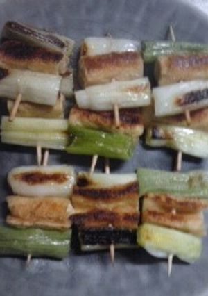簡単おつまみ ネギと油揚げのねぎま-レシピのメイン写真