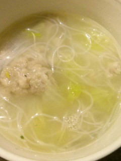 ヘルシー!白菜と肉団子の春雨スープ-レシピのメイン写真