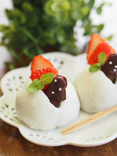 ❤胡桃入り❤チョコ餡の苺大福❤-レシピのメイン写真