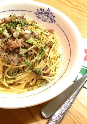 時短簡単☆いわし缶で和風ペペロンチーノ-レシピのメイン写真