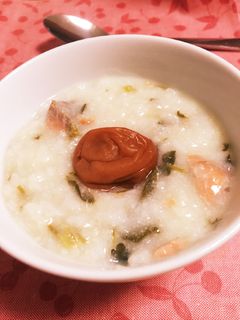 *鮭&餅入り!我が家のもっちり七草粥*-レシピのメイン写真