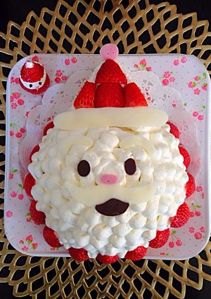 サンタさん 立体ケーキ-レシピのメイン写真