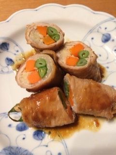 豚肉のエノキと野菜巻き-レシピのメイン写真