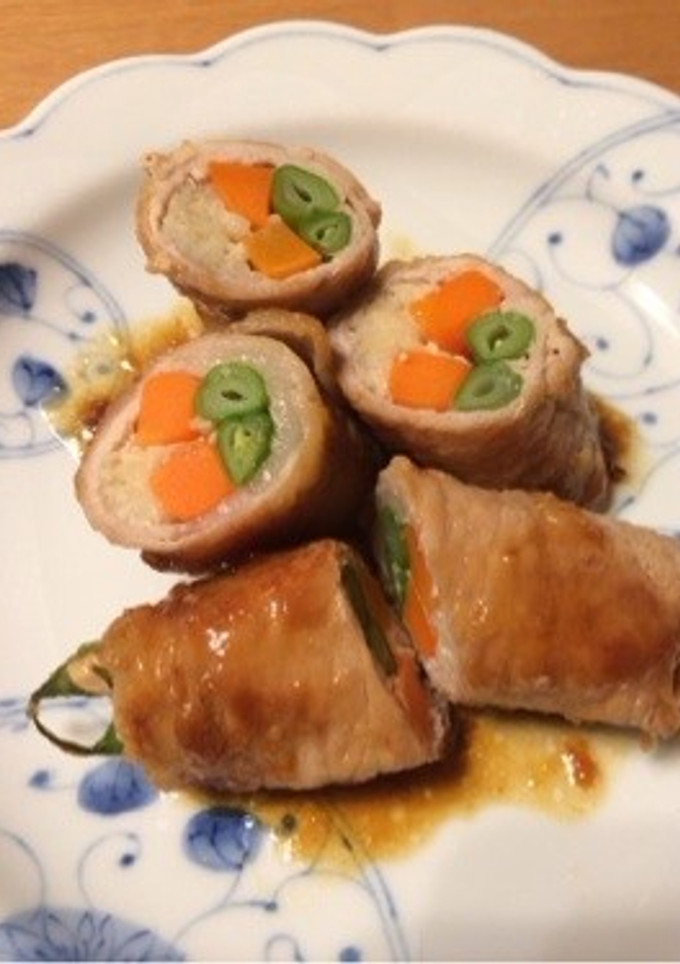 豚肉のエノキと野菜巻き-レシピのメイン写真