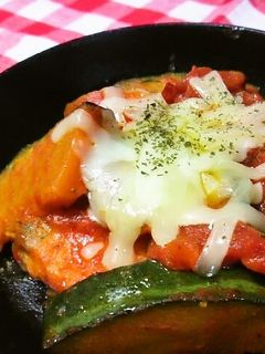 鮭とかぼちゃのトマト煮-レシピのメイン写真