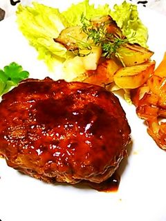 フライパン1つで簡単♡照り焼きハンバーグ-レシピのメイン写真