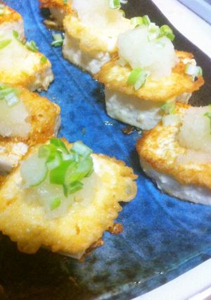 残ったてんぷら粉やフライ液で豆腐揚げ焼き-レシピのメイン写真
