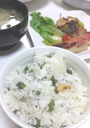 ガーリック枝豆ライス-レシピのメイン写真