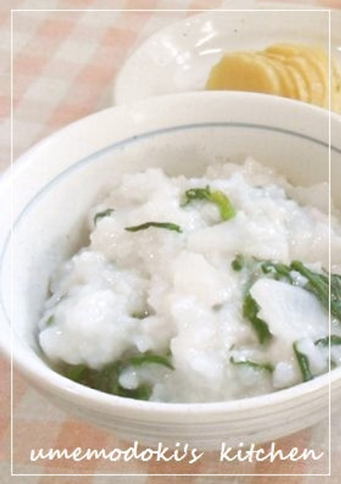 炊飯器で、春菊と大根のおかゆ-レシピのメイン写真