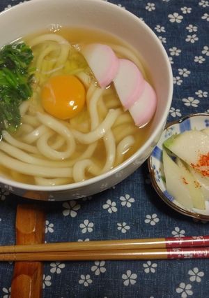 年明け!七草うどん♪♪…二草浅漬け付☆-レシピのメイン写真