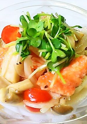 きのこと甘塩鮭のエスカベッシュ(マリネ)-レシピのメイン写真