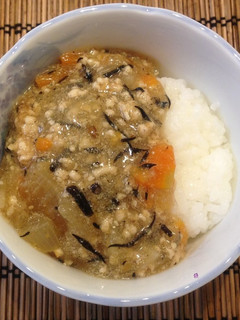 鉄分たっぷり離乳食♪野菜ひじき肉あんかけ-レシピのメイン写真
