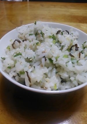 春菊と塩昆布で菜飯-レシピのメイン写真