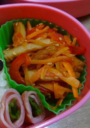 残り物でお弁当のおかず～丸天野菜いため～-レシピのメイン写真